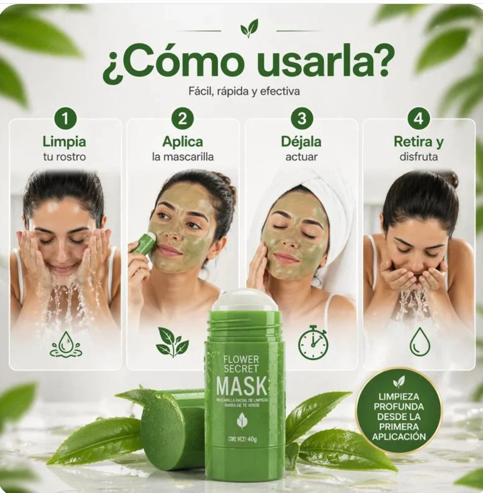 MASCARILLA DE TÉ VERDE EN BARRA🌿